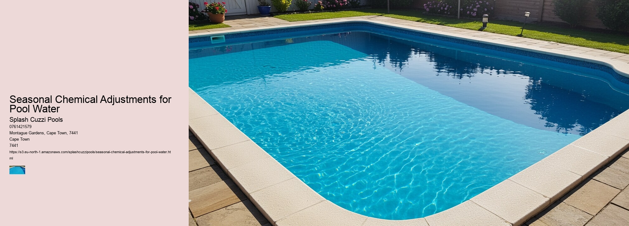 Seasonal Chemical Adjustments for Pool Water