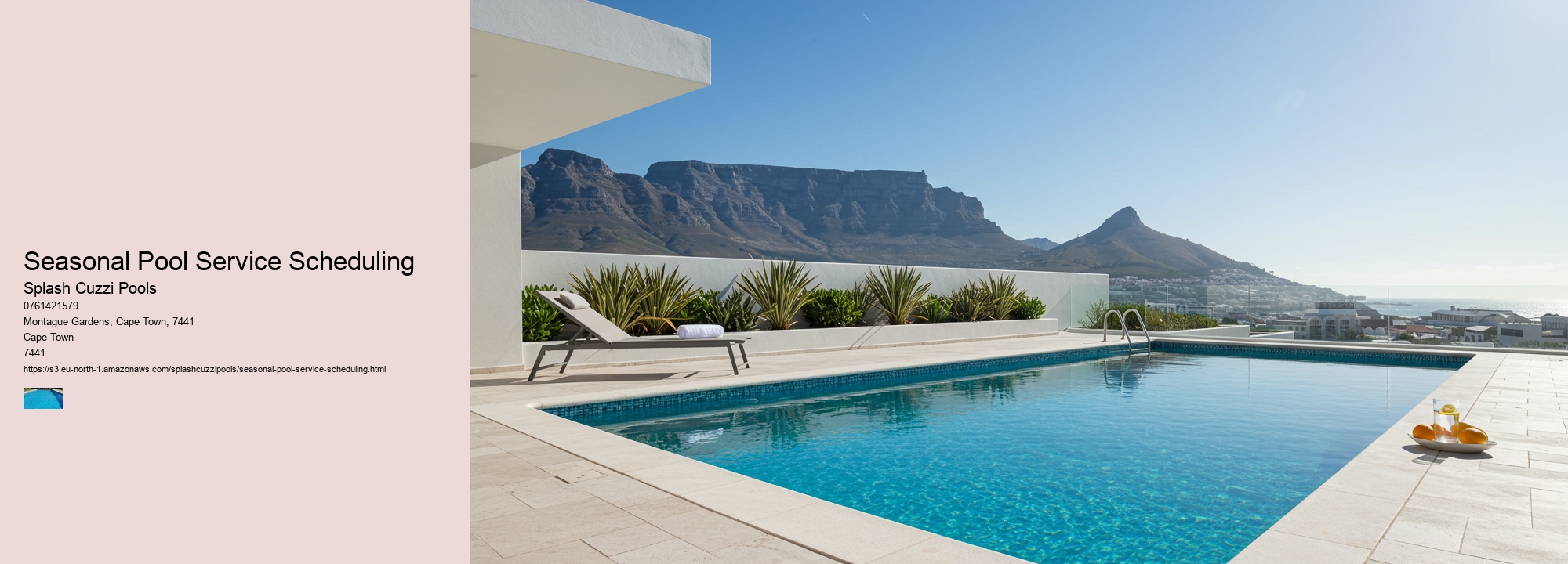 Seasonal Pool Service Scheduling