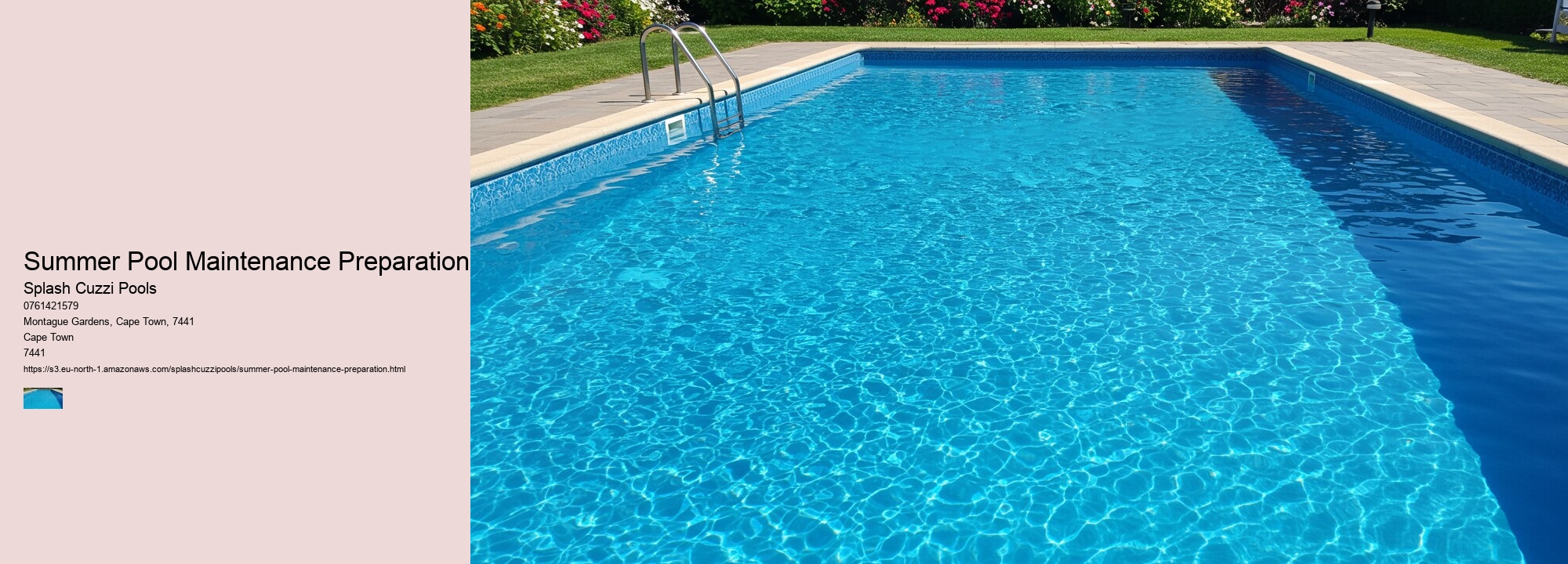 Summer Pool Maintenance Preparation