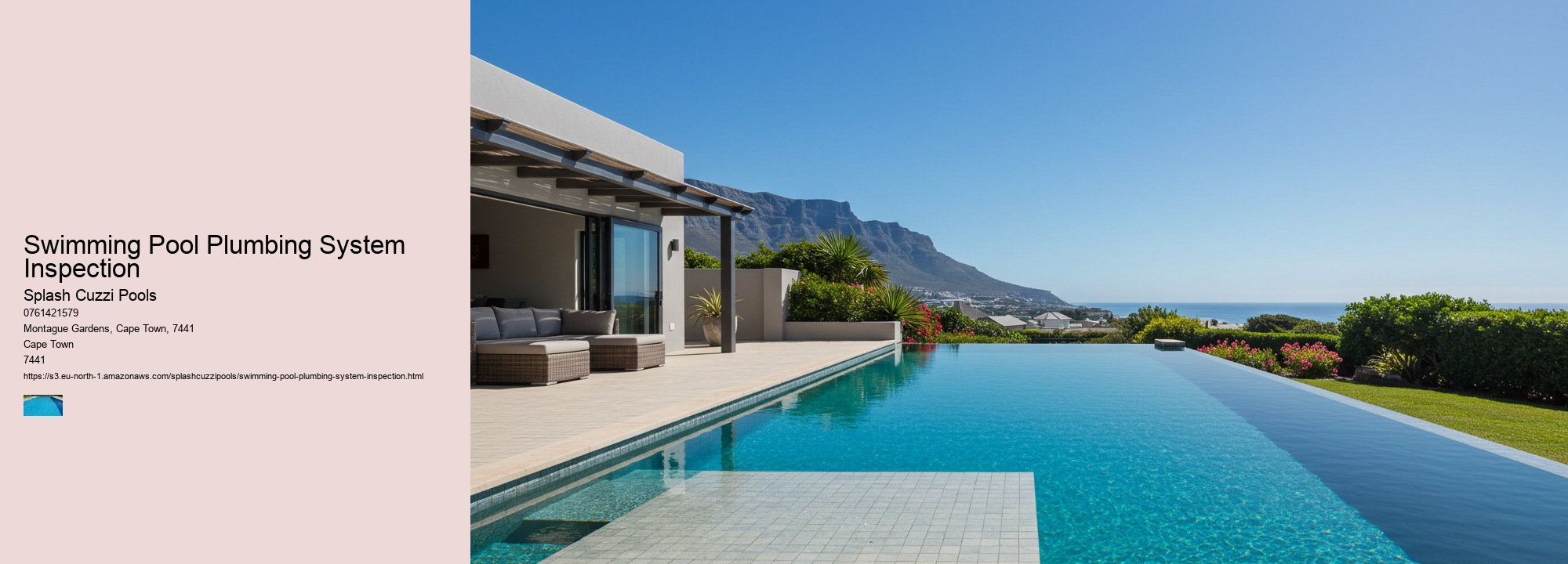 Swimming Pool Plumbing System Inspection