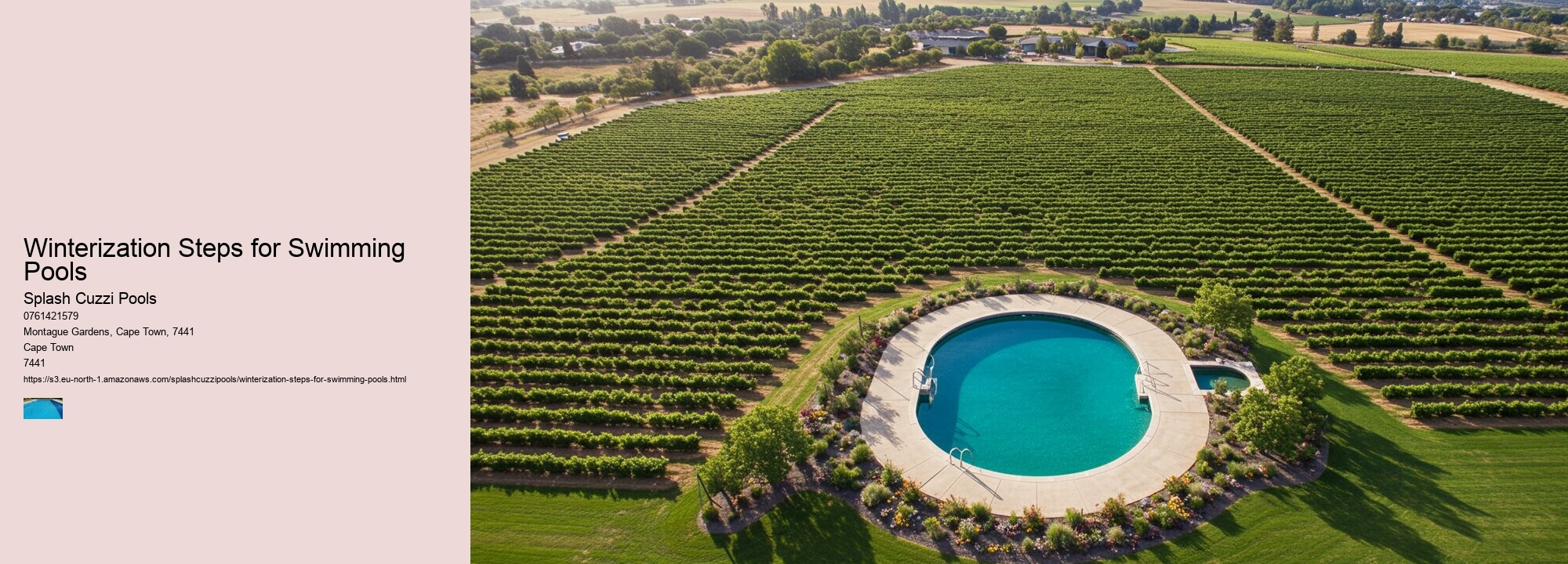 Winterization Steps for Swimming Pools