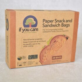 Unbleached paper snack and sandwich bags