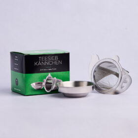 Tea infuser with tray teapot design stainless steel