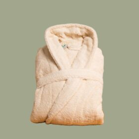Cotton Towelling Robe Unbleached