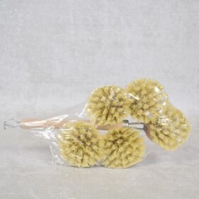 Wooden Washing Up Brush + 4 Spare Heads