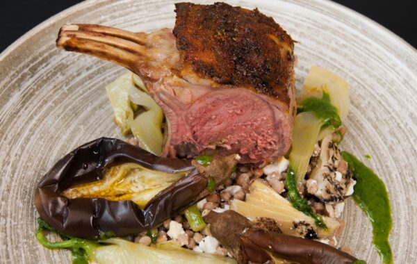 Chermoula Lamb with Spelt, Aubergine, Fennel and Salsa Verde Recipe