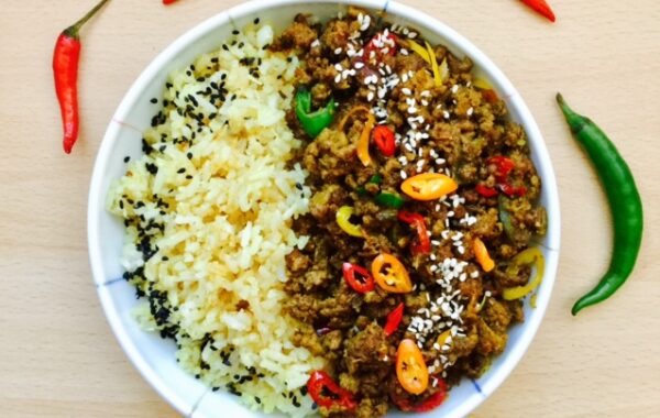 Korean Beef with Sticky Coconut Rice recipe