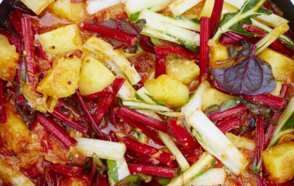 Rainbow Chard Saag Aloo Recipe – Meera Sodha