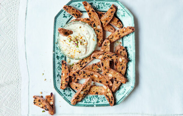 Spiced biscotti with an orange syllabub dip – Nadiya Hussain -Recipe