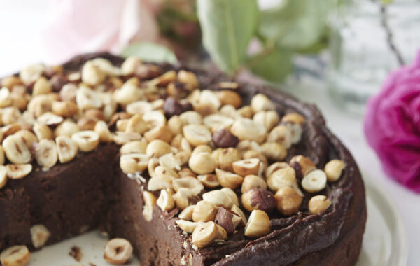 Chocolate and hazelnut torte with honey praline ganache Recipe