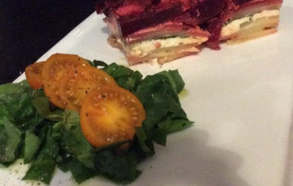 Beetroot, Feta and Potato stack Recipe