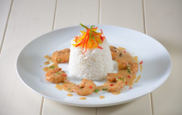 Harissa prawns with Fragrant  Lemongrass Rice Recipe