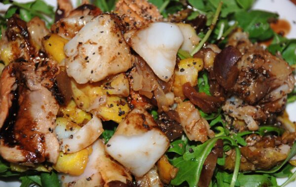 Indian Fish Recipe with a Rocket Salad