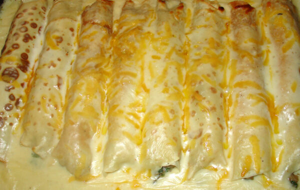 Pancakes Stuffed With Mushrooms In Cheese Sauce Recipe