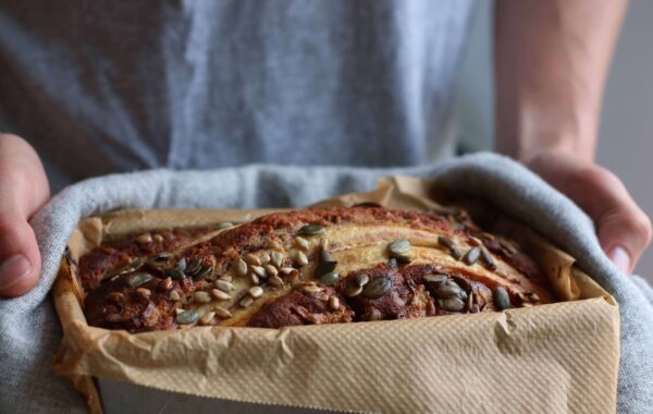 Chai Spiced Rhubarb and Banana Bread Recipe