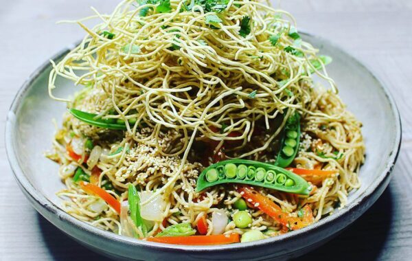 Cubeb sesame Asian noodles Recipe