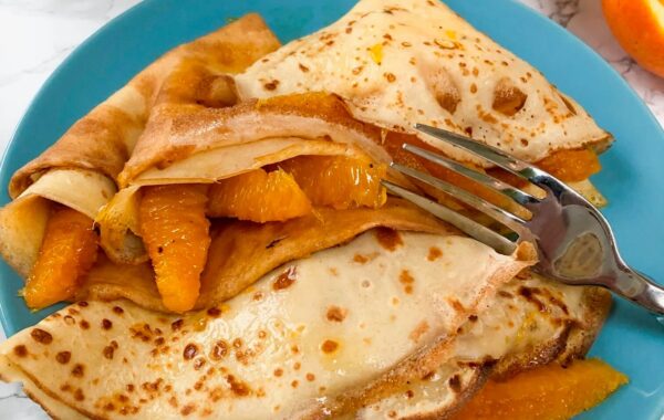 Orange Pancakes Recipe with Caramelised Oranges