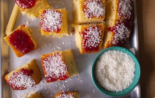 Niki’s Strawberry Coconut Traybake Recipe