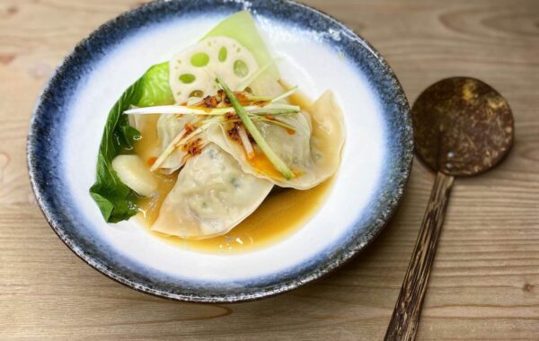 Tamarind Prawn Dumplings with Miso Tamarind Broth (soup) Recipe