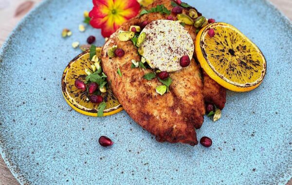 Crispy Butterfly Chicken with Orange, Saffron & Sumac Butter Recipe