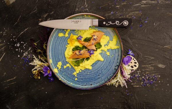 Poached almond trout with turmeric coconut puree Recipe