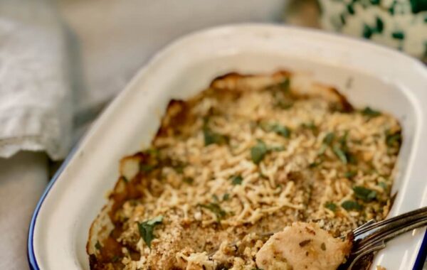 Chicken, Mushroom & Spinach Gratin recipe