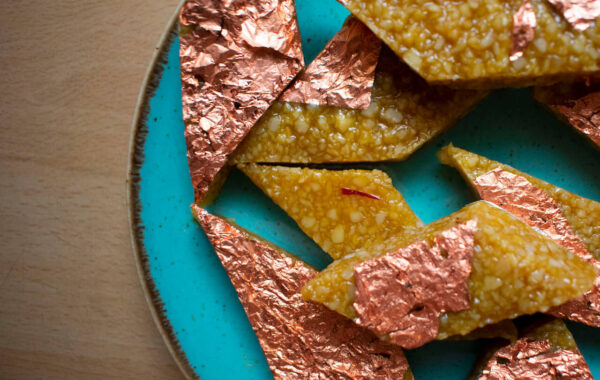 Badan Saffron Burfi recipe