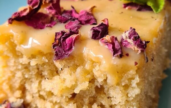 White chocolate, rose & cardamom cake recipe