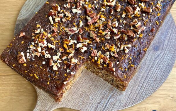 Spiced butternut squash cake with pecans and orange recipe