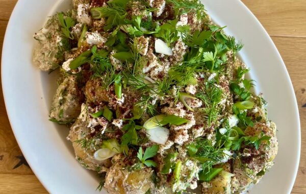Herby Potato Salad with Feta & Tahini Dressing recipe