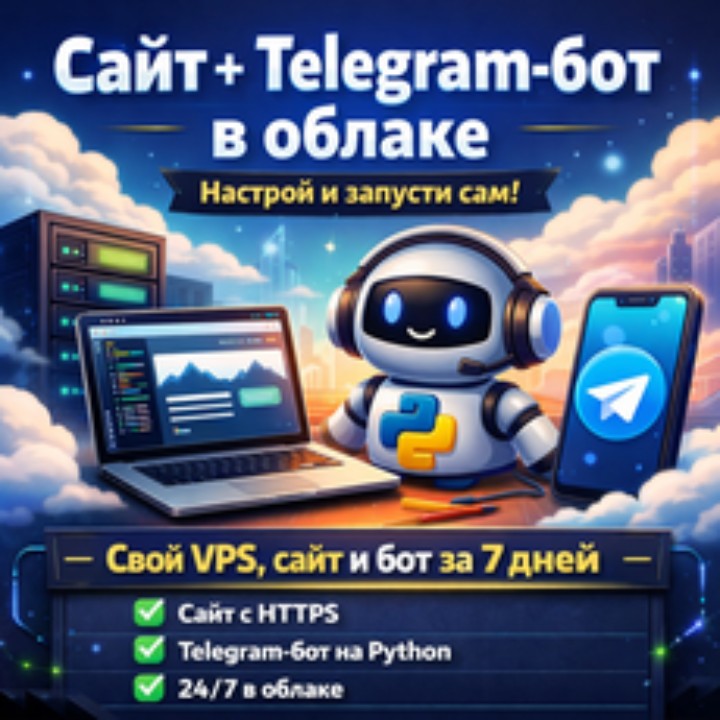 Свой веб-сайт и telegram-бот в облаке — настрой и запусти сам