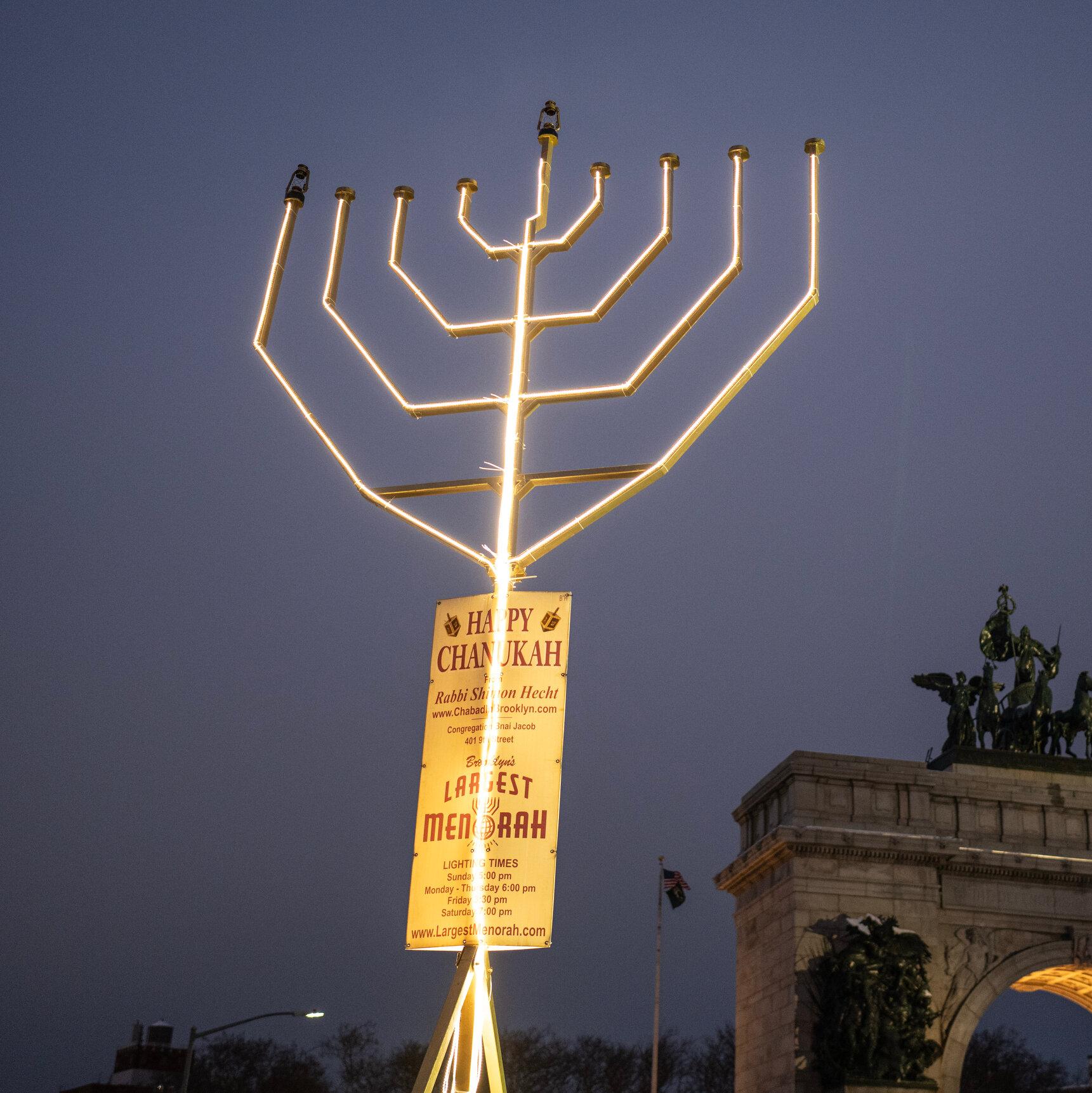 At a Dark Moment, Jews in New York Celebrate the Festival of Lights

After the mass shooting at a
