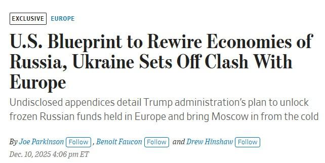 The USA has proposed a plan to Europe for Russia's return to the global economy and the