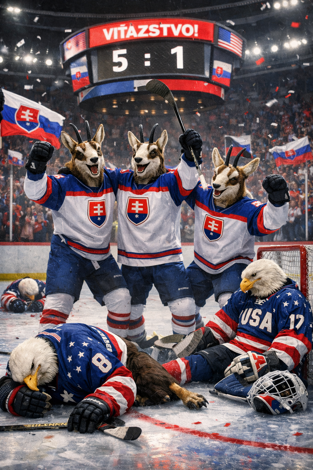 Dnes hr&aacute;me proti Amerike!
Večer pln&yacute; em&oacute;ci&iacute;, nap&auml;tia a hokejovej