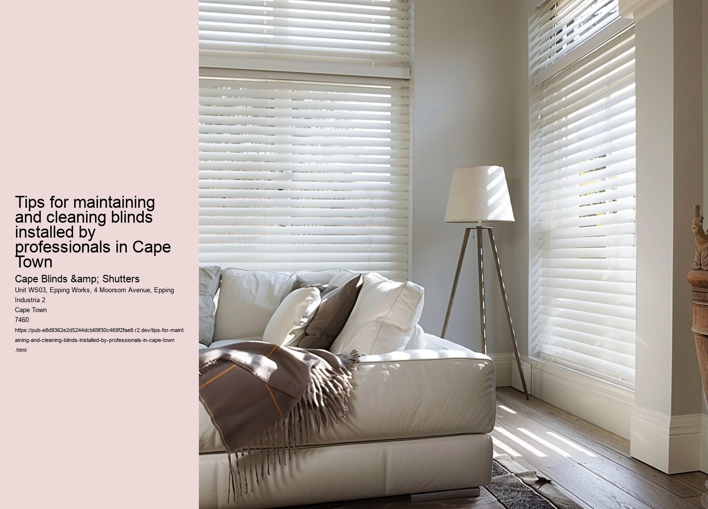 Tips for maintaining and cleaning blinds installed by professionals in Cape Town