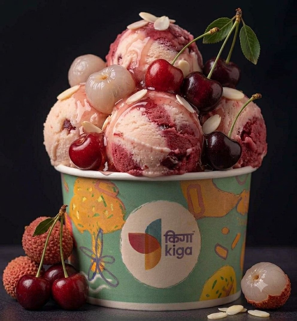 Lychee Cherry Ice cream