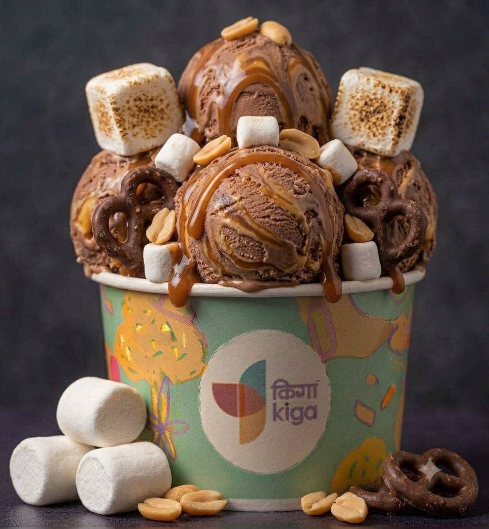 Chocolate Caramel Ribbon Ice cream