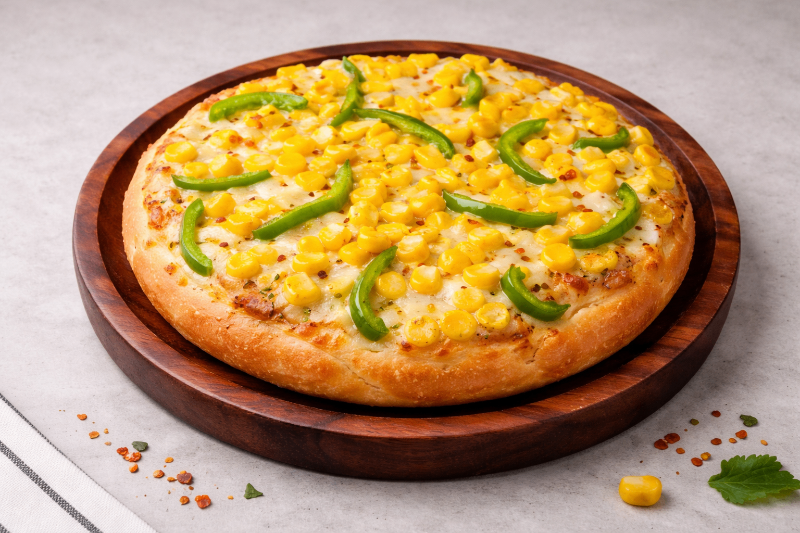 Capsicum and Corn Pizza