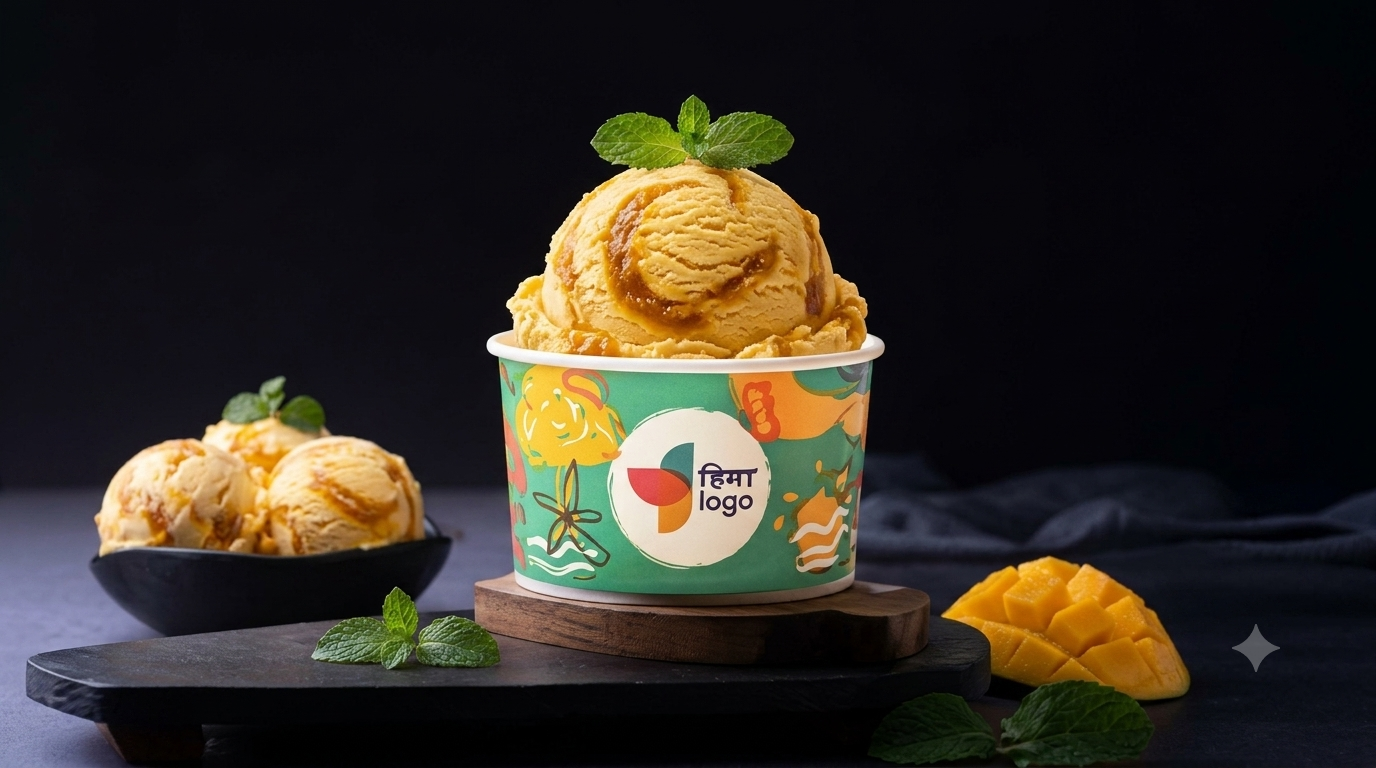 Mango Ripple Ice cream