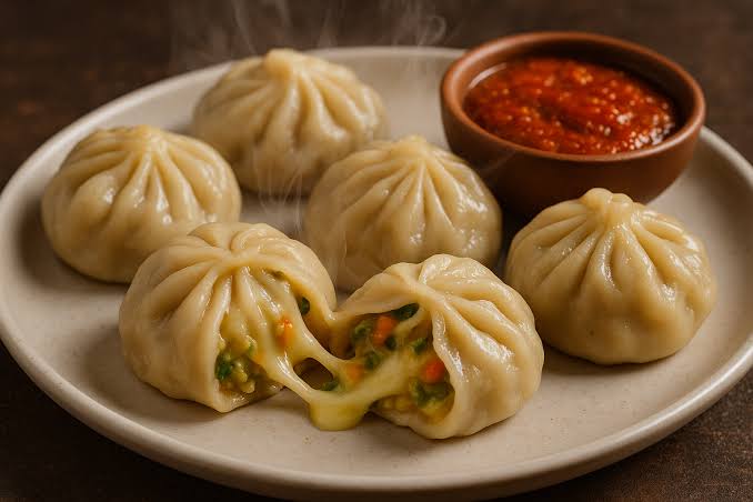 Mix Veg Cheesy Baked Momo
