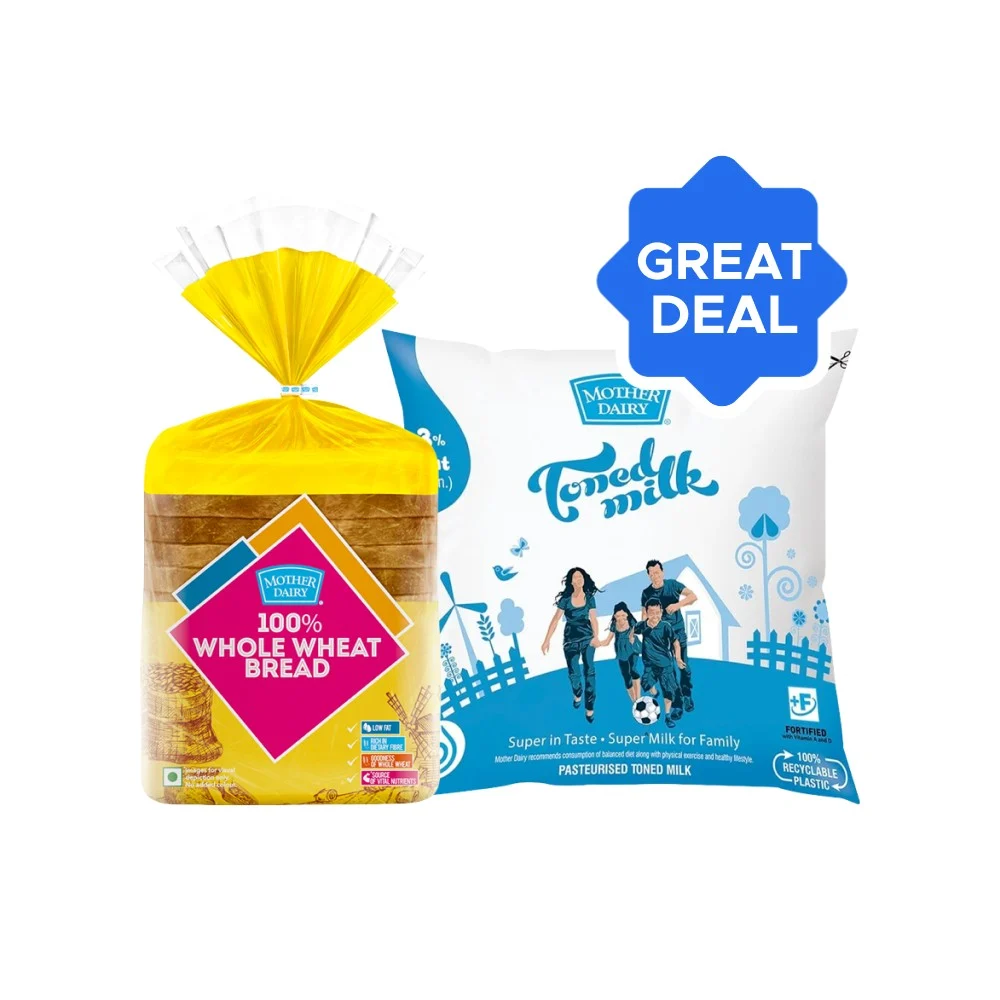 Mother Dairy Whole Wheat Bread 500 g