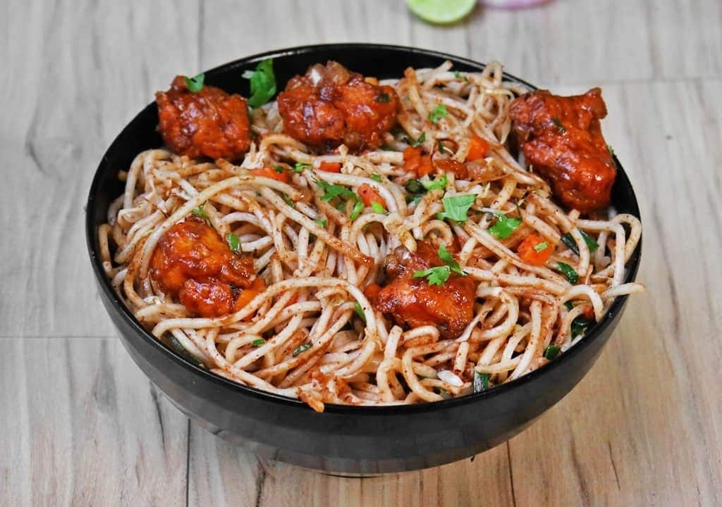 Chicken Manchurian Noodles