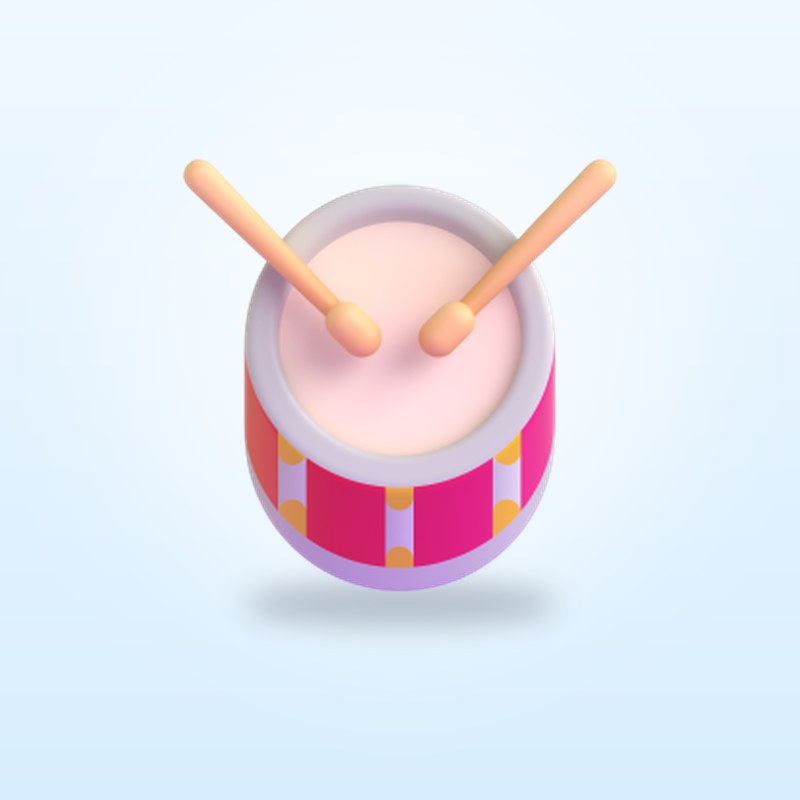 Wooden Toy Drum Set