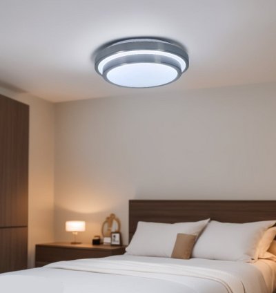 Double aluminium ceiling light 18w