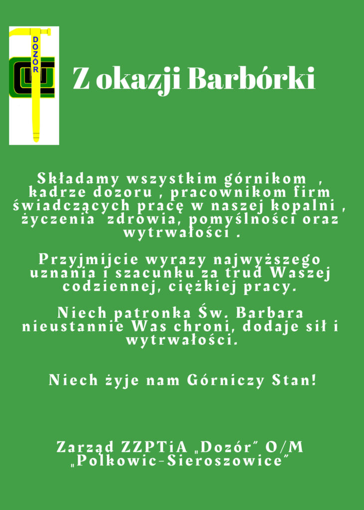 Życzenia Barbórkowe