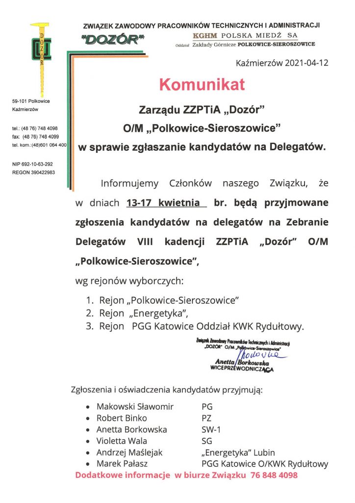 Zdjęcie 1 - Komunikat
