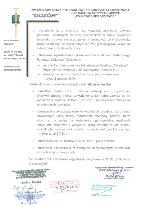 Zdjęcie 2 - Pismo do Dyrektora Naczelnego ws. przygotowania oferty dotyczącej możliwości korzystania z karty e-kultura